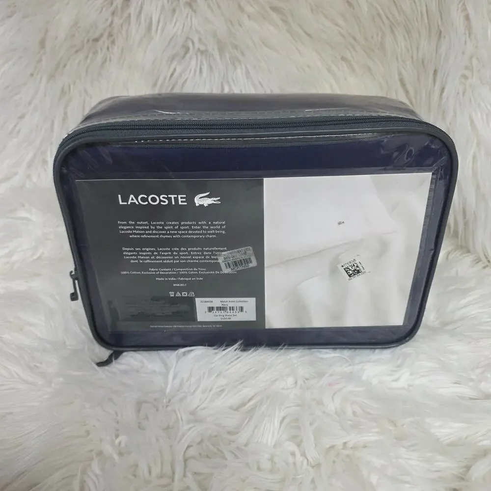 Lacoste Home Solid Cotton Percale Sheet Set, California King